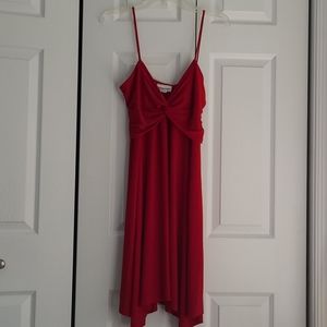 Red maternity dress